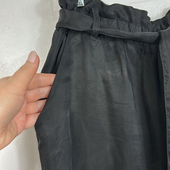 On The Road / Young Fabulous & Broke Satin Paperbag Pants Size M - Picture 4 of 11